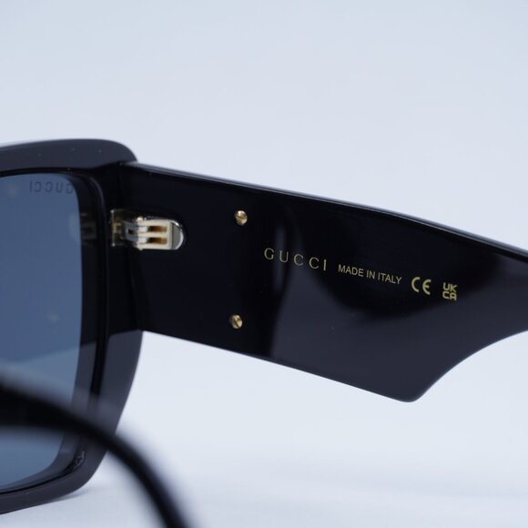 Gucci GG0956S 003 Sunglasses Black Square Frame, Grey Lenses main image 4